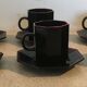 Coffee cups and saucers Octime noir