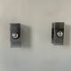 Pair of vintage wall lights, chrome-plated metal, France 1970.