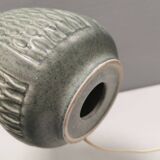 Large and beautiful table lamp in grey-green ceramic by Einar Johansen (EJ) 1970-80s.