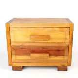 Raw pine chest of drawers