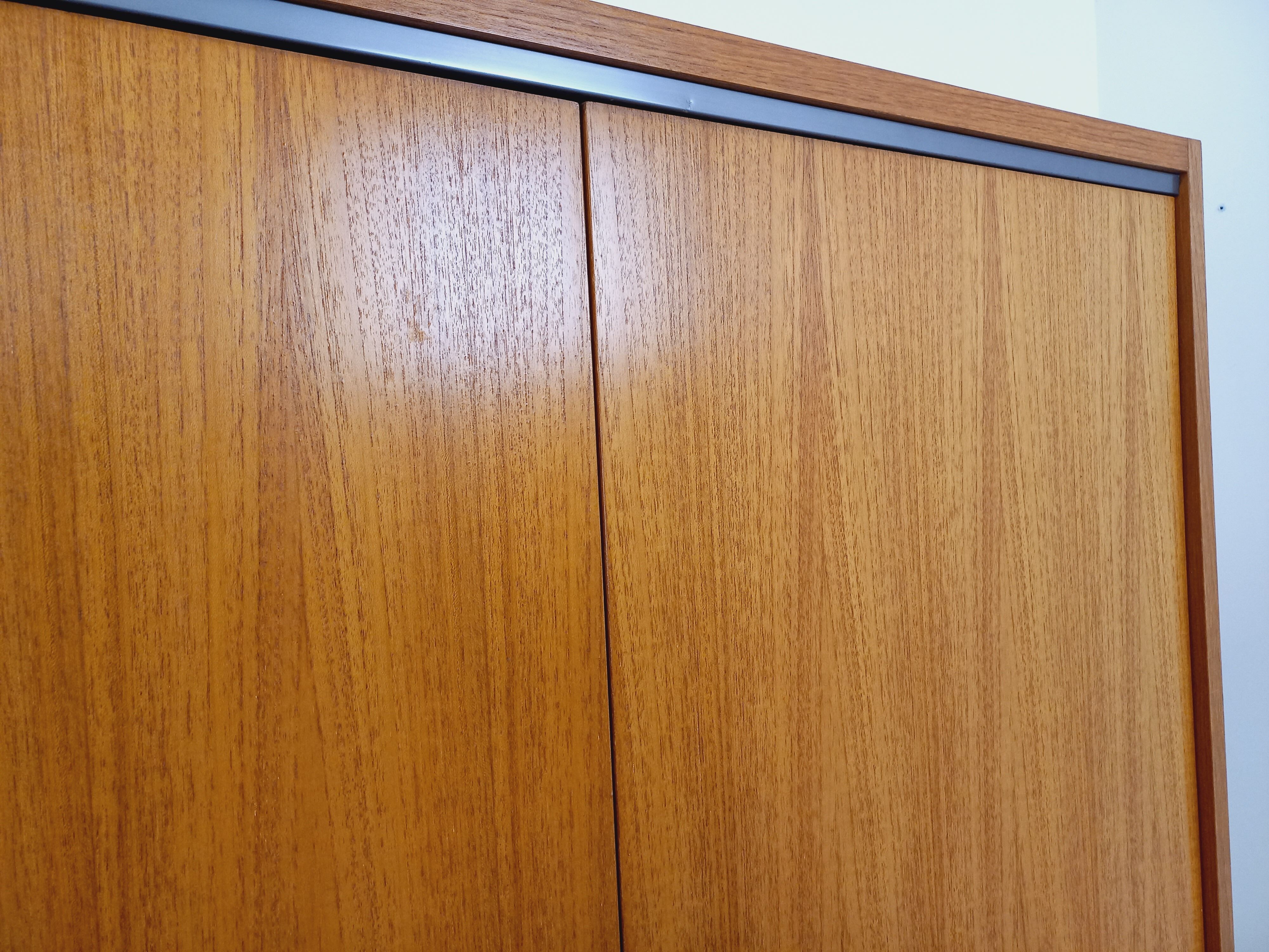 Vintage Scandinavian teak wardrobe from the 1960s.