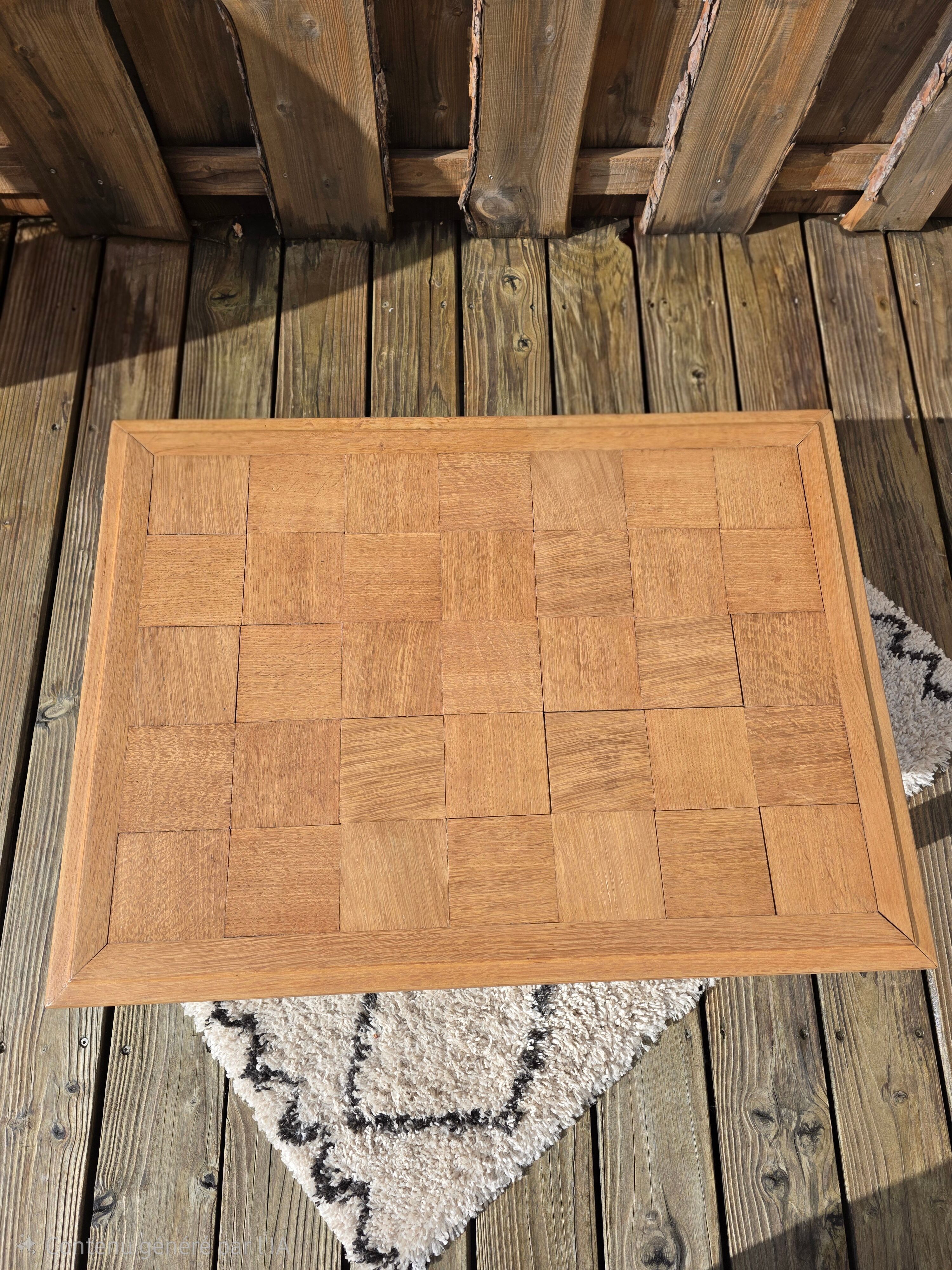 Antique solid oak coffee table