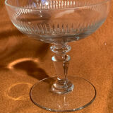Six champagne glasses