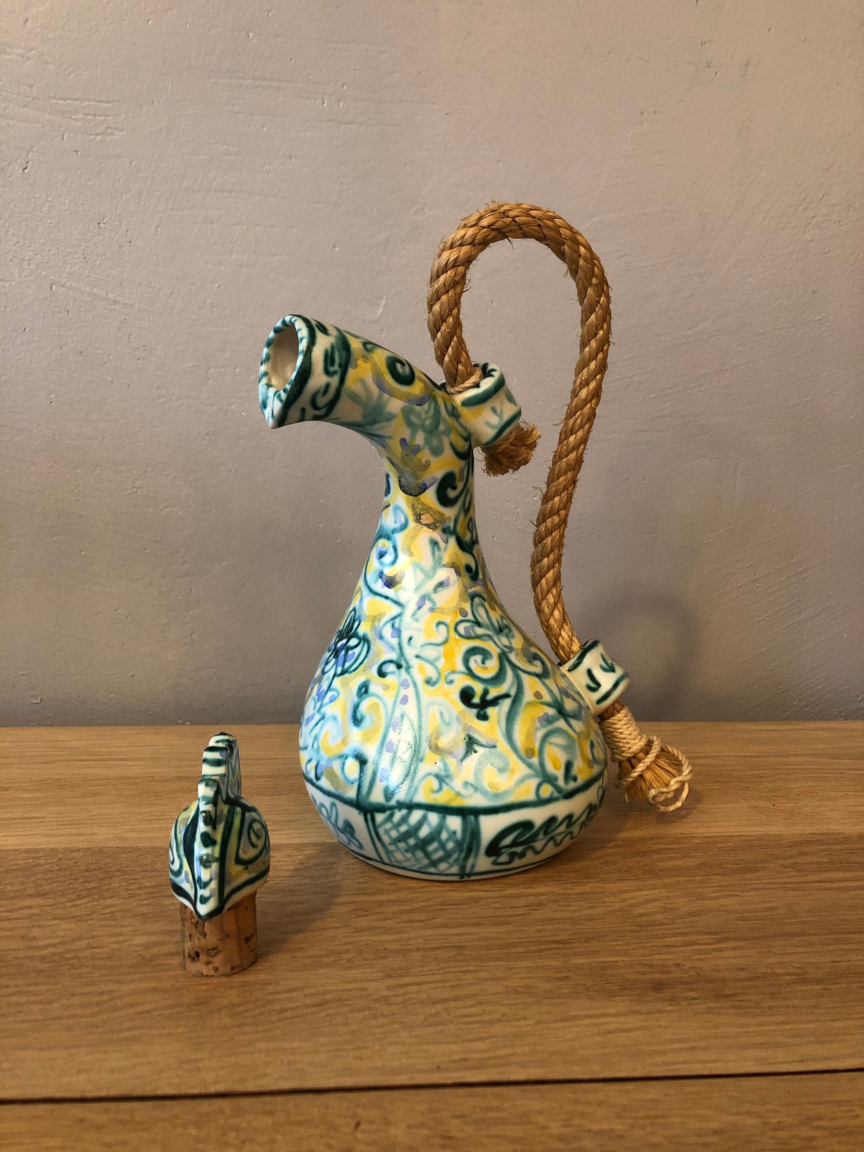 Vintage ceramic zoomorphic pitcher