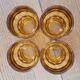 Lot de 4 verres ambrés vintage, Italy