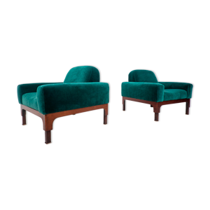 Paire de fauteuils italiens