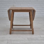 1970s, Danish foldable side table, solid oak wood, original condition.