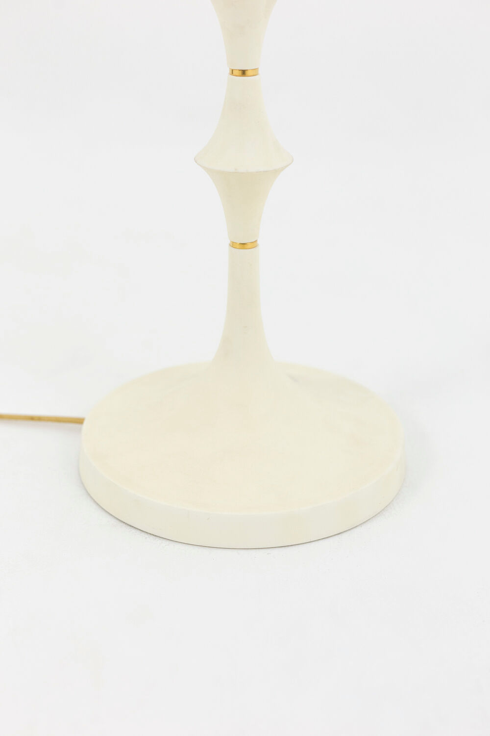 White resin lamp and golden brass, 1970s