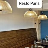 Holophane half-ball pendant light