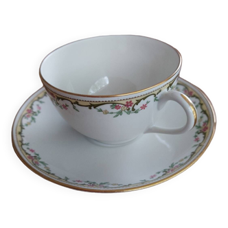 Tasse et sous tasse porcelaine Raynaud