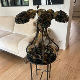 Tief lamp signed – Athena type cluster model – blown glass paste