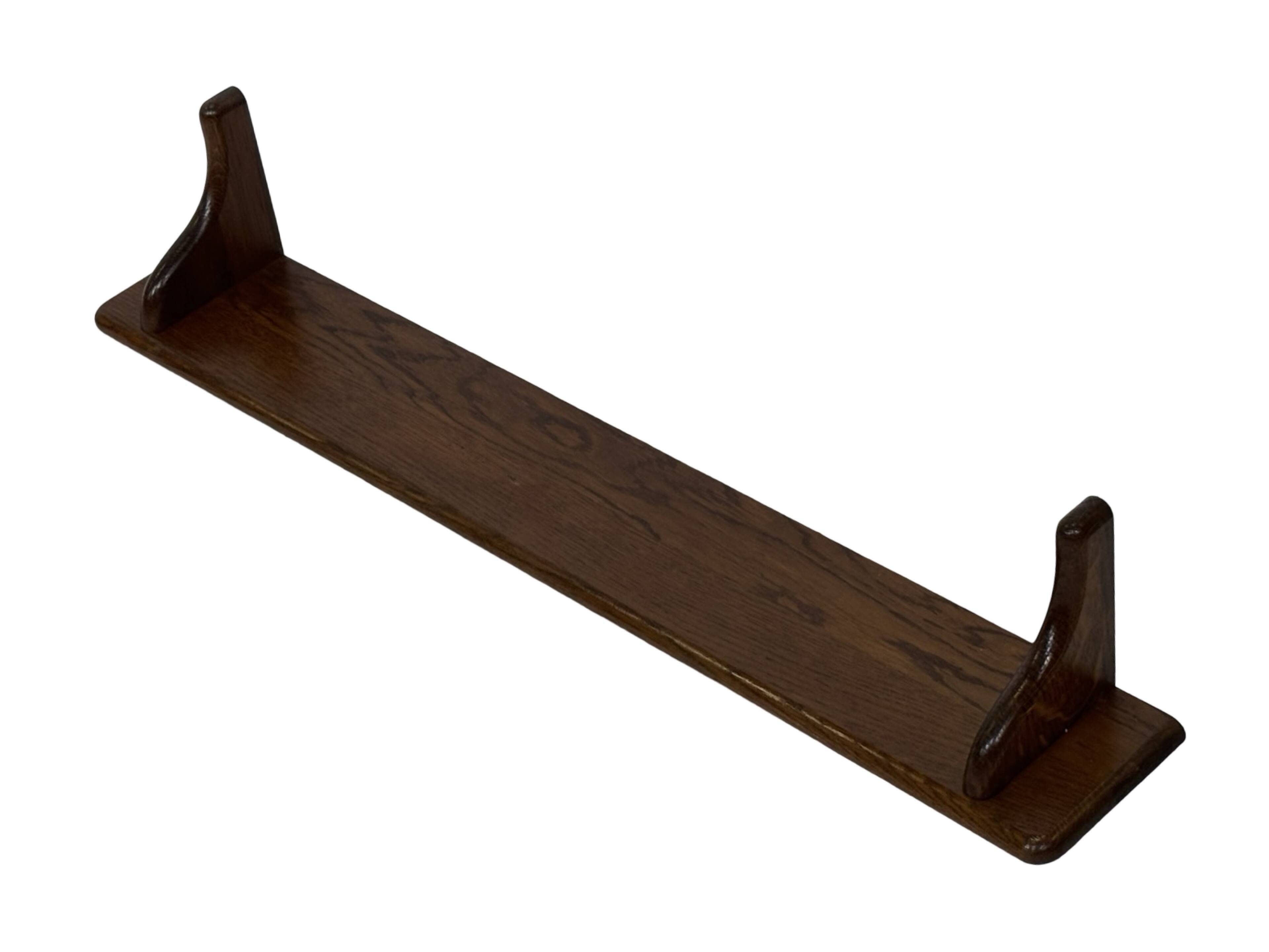 Vintage book shelf wall rack 1970s wood minimalist design