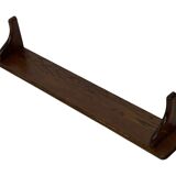 Vintage book shelf wall rack 1970s wood minimalist design