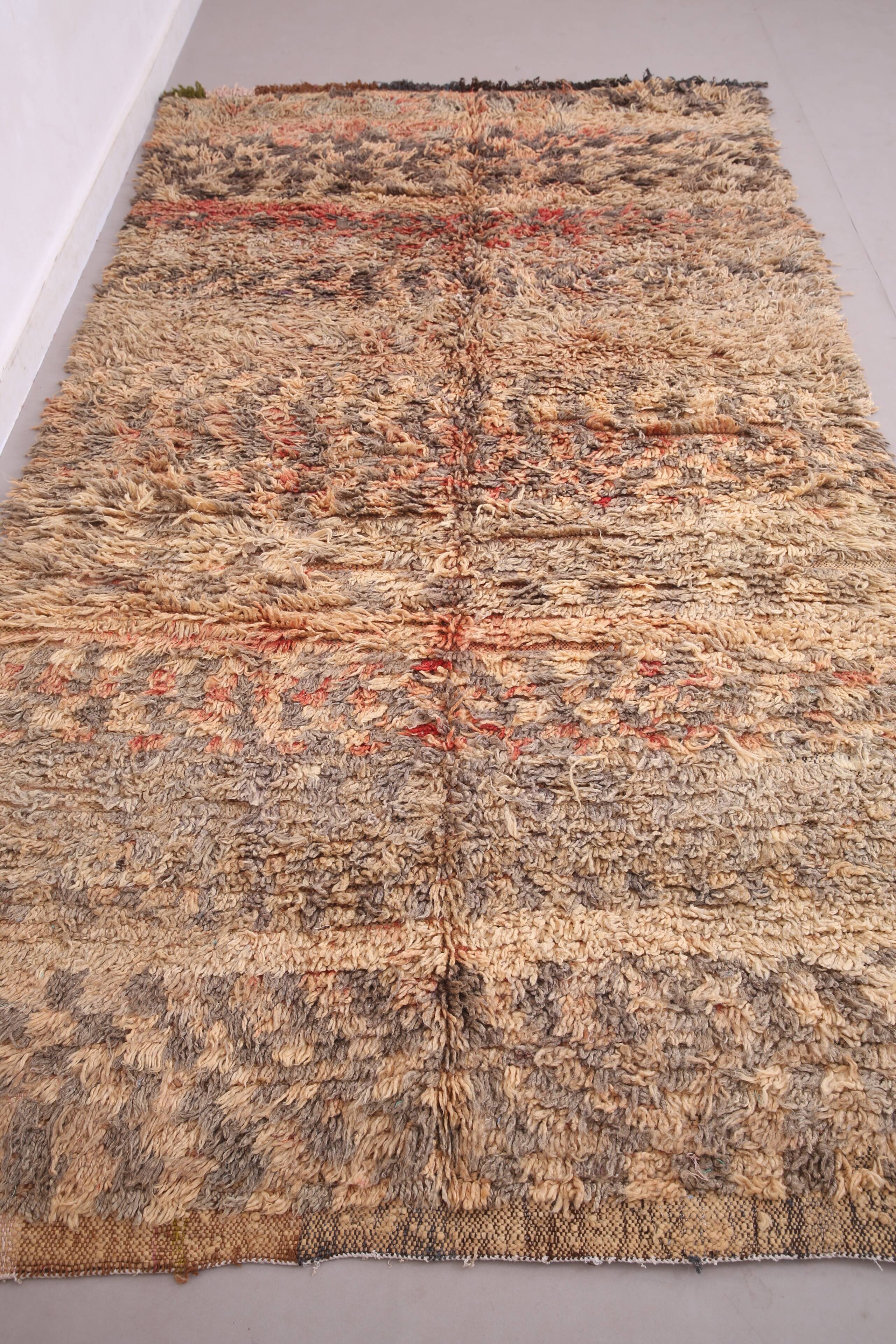 Shag Vintage Moroccan Rug 166 x 318 cm - Old Berber Wool rug handmade