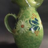 Enamelled terracotta pitcher, Spain, 20th century