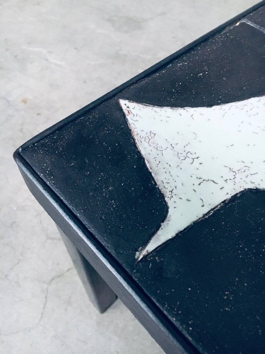 Ceramic Tile Side Table, Belgium, 1960s