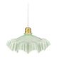 Suspension drapée en verre opaline vert d’eau