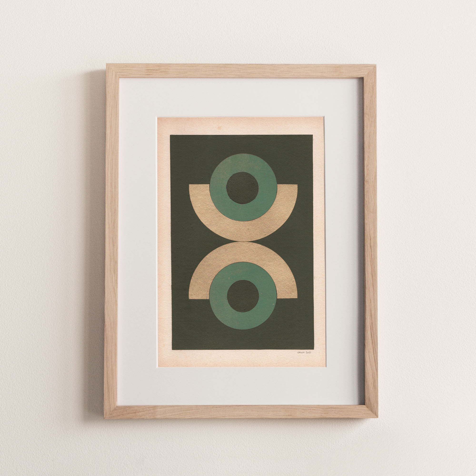 Collage on dated and signed paper without frame 54C