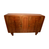 Sideboard walnut bramble storage cabinet, two doors, style 1930