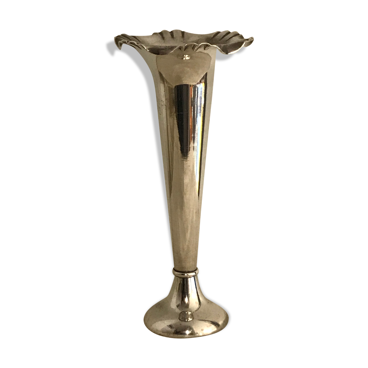 Art deco vase in silver metal Félix Frères Toulouse