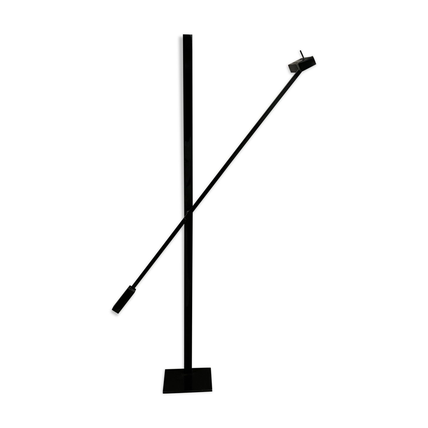 Articulated floor lamp 1 arm Stilnovo in black lacquered steel