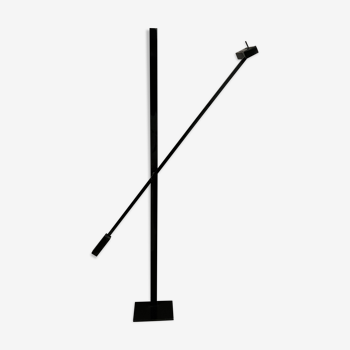 Articulated floor lamp 1 arm Stilnovo in black lacquered steel