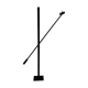 Articulated floor lamp 1 arm Stilnovo in black lacquered steel