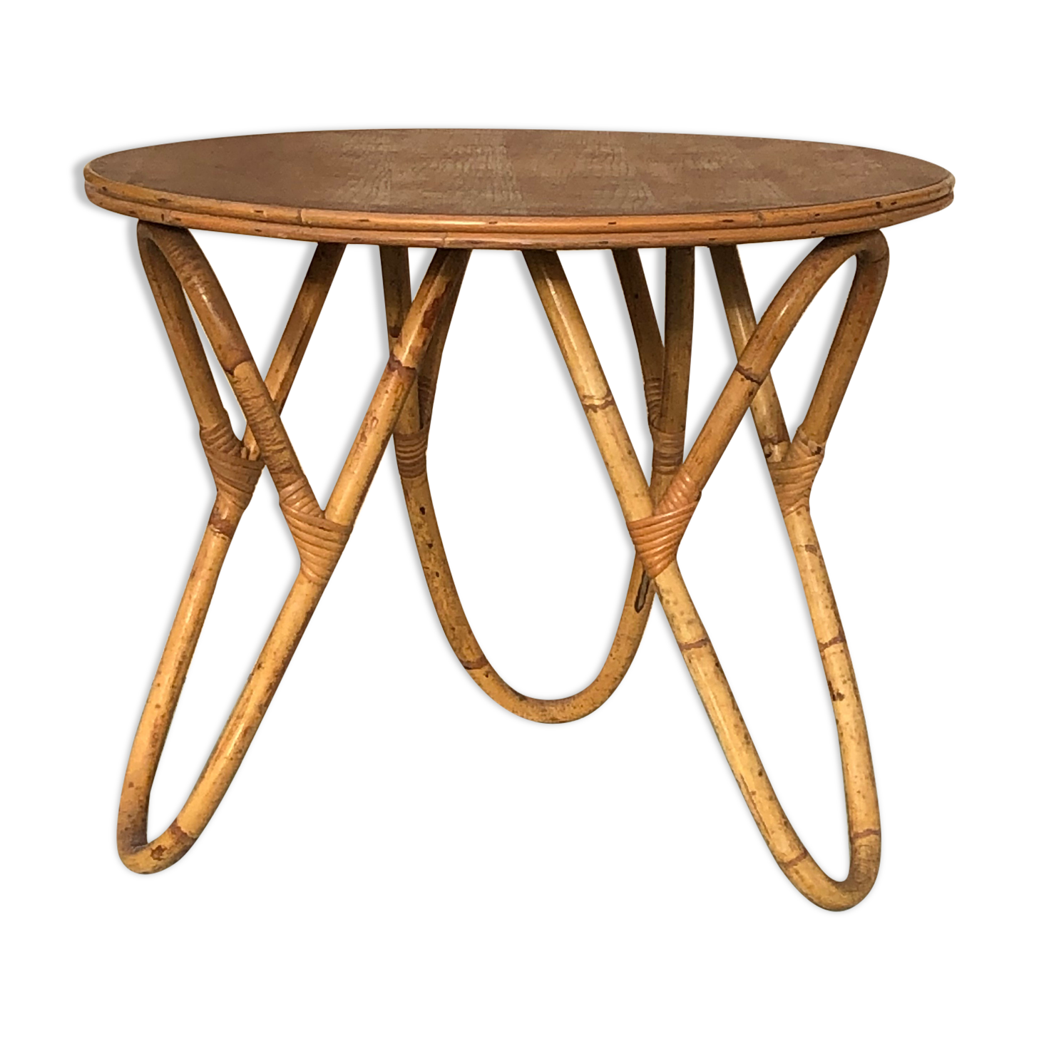 Vintage rattan coffee table