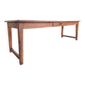Table de salle à manger XL vintage en bois massif / table de ferme