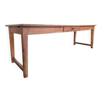 Table de salle à manger XL vintage en bois massif / table de ferme