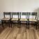 Set of 4 Italian black chairs 1970s