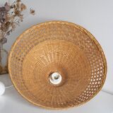 Vintage rattan wicker pendant lamp