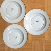 Lot dépareillées de 3 assiettes Digoin et Sarreguemines