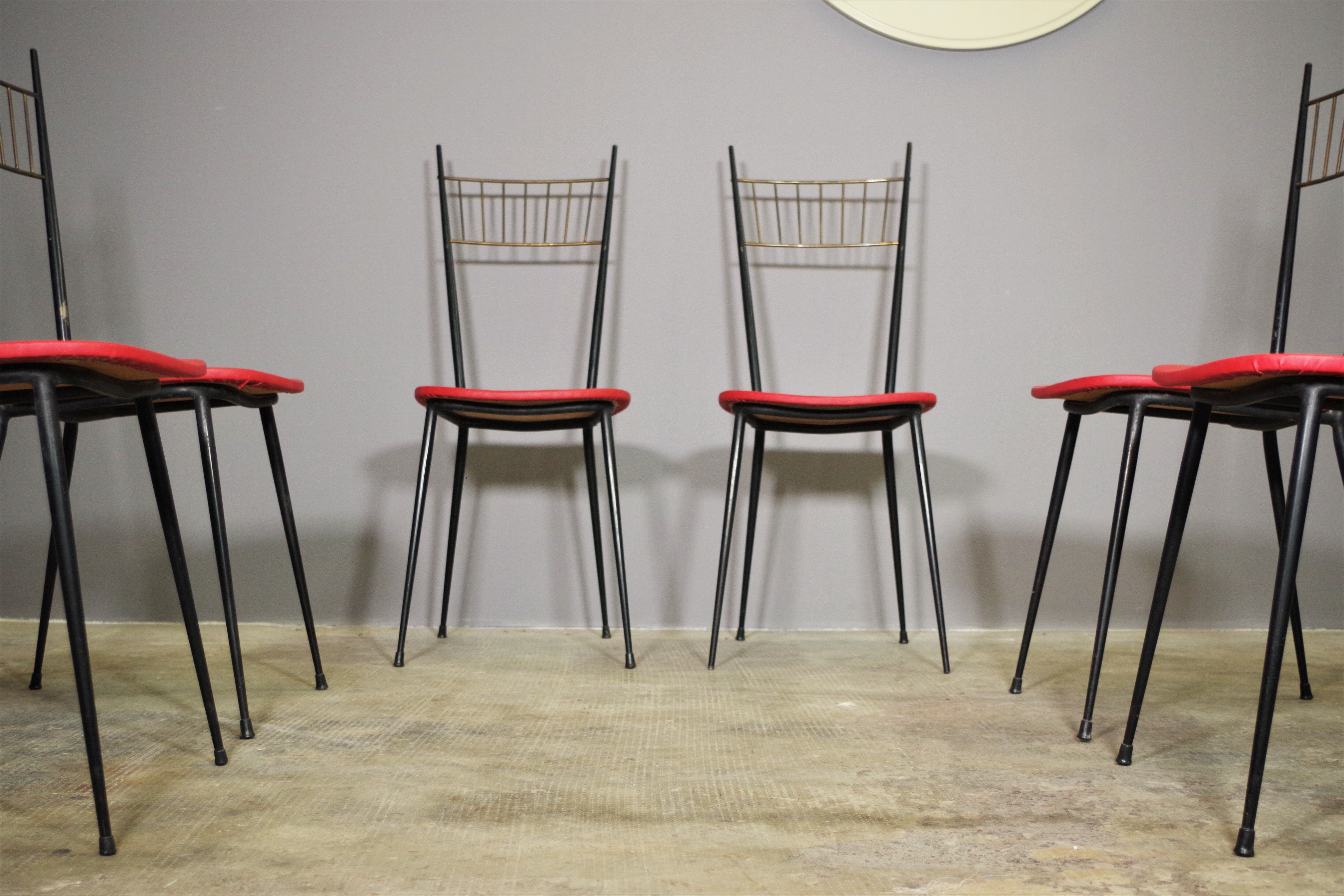 Set of 6 chairs, 1950s