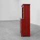 French 19th Century Red‑Painted Stepback Cupboard in Pine