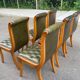 6 chaises anglaises Chesterfield XXème cuir vert olive