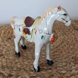 Painted porcelain horse statuette