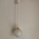 Suspension vintage 1950 opaline blanc - 60 cm