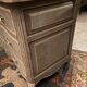 Chest of drawers 3 drawers in patinated wood gray Louis XV style