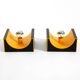 Pair of 60s Space Age metal wall lamps by Klaus Hempel for Kaiser Leuchten