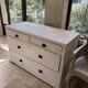 Charming old country sideboard painted in lime white