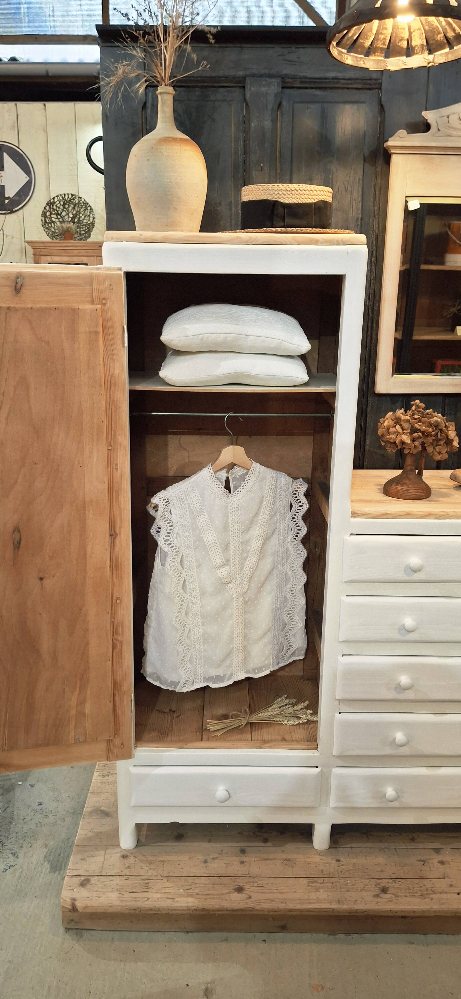 Vintage asymmetrical wardrobe
