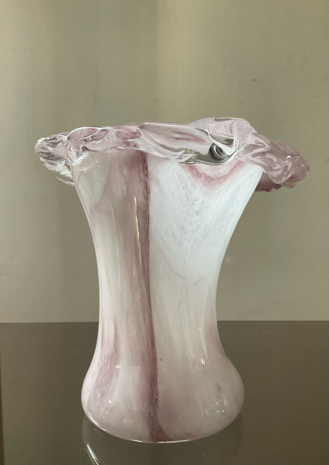 Vase champignon vintage en pâte de verre Murano