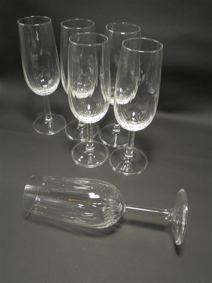 Set of 6 champagne flutes