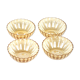 Set of 4 round cups in rosé and pearly glass