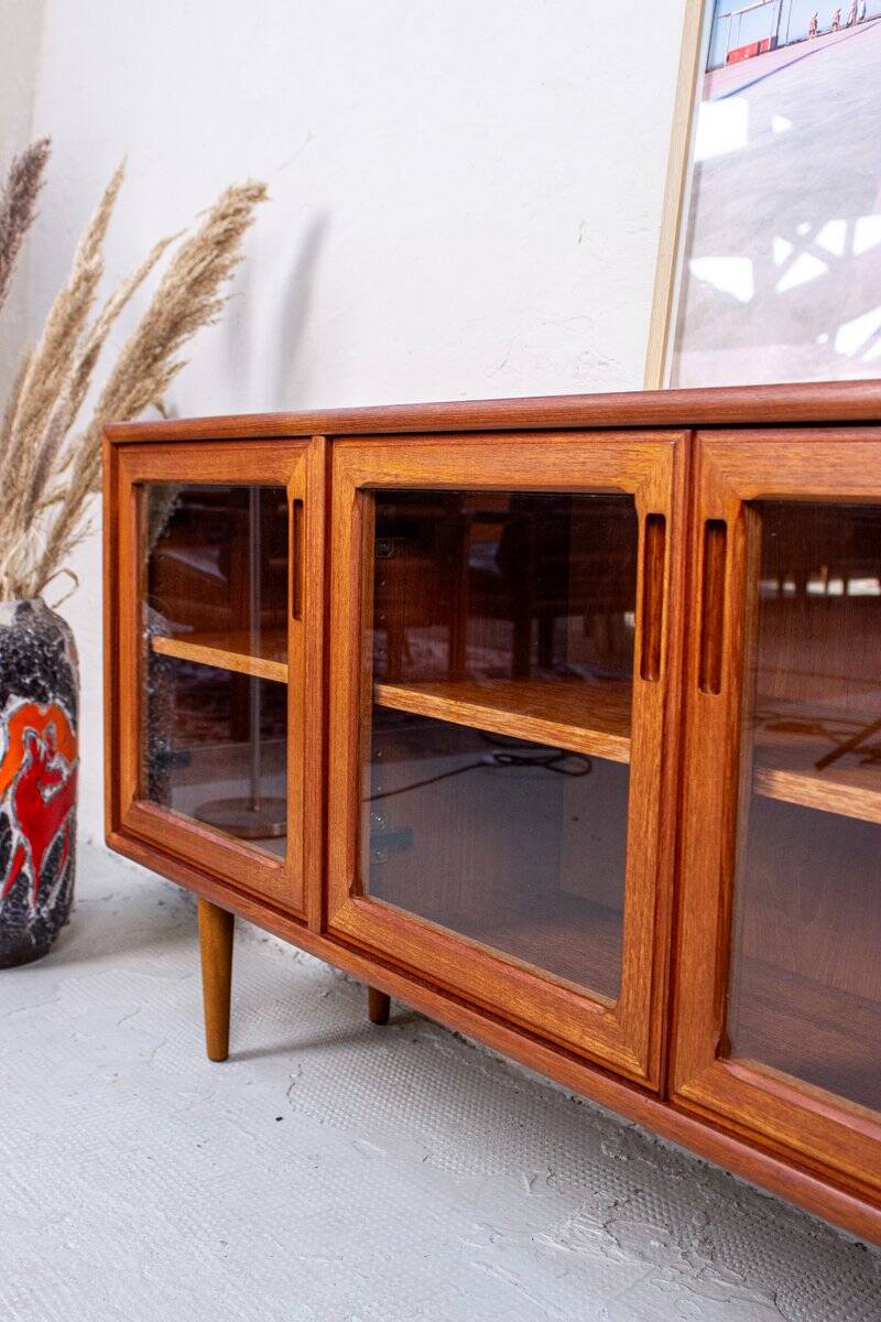 Vintage Teak Display Cabinet, Denmark, 1980s