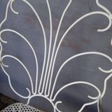 Pair of solid iron garden armchairs ep 1950