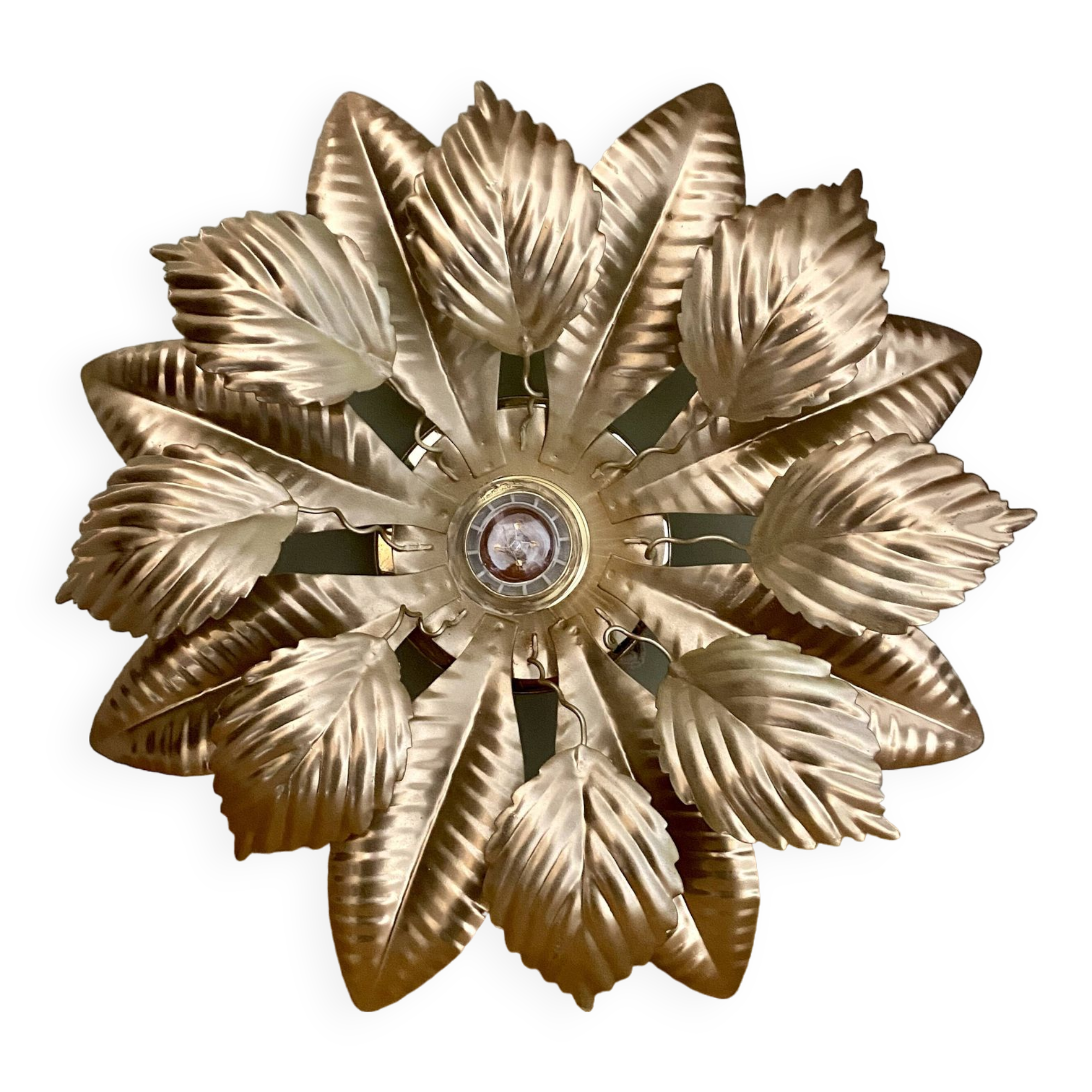 Vintage wall light in gold metal