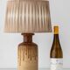 Søholm stoneware table lamp, organic contemporary, Denmark, 1960s, with new shade.