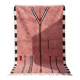 Handwoven natural wool rug, traditional artisan, 2/3 m.